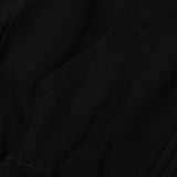 Round Logo Zip Hoodie - Black