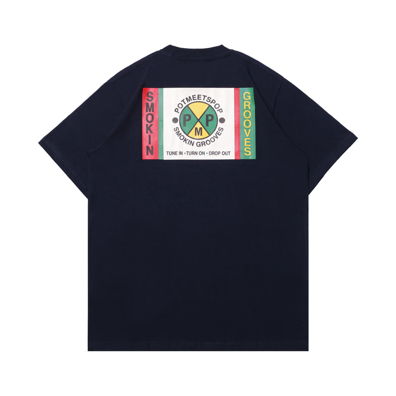 Smokin Grooves T-Shirt - Navy