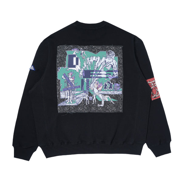 Digital Corruption  Crewneck Sweater - Black