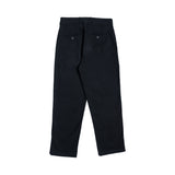 Double Pleated Twill Pants - Black
