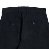 Double Pleated Twill Pants - Black