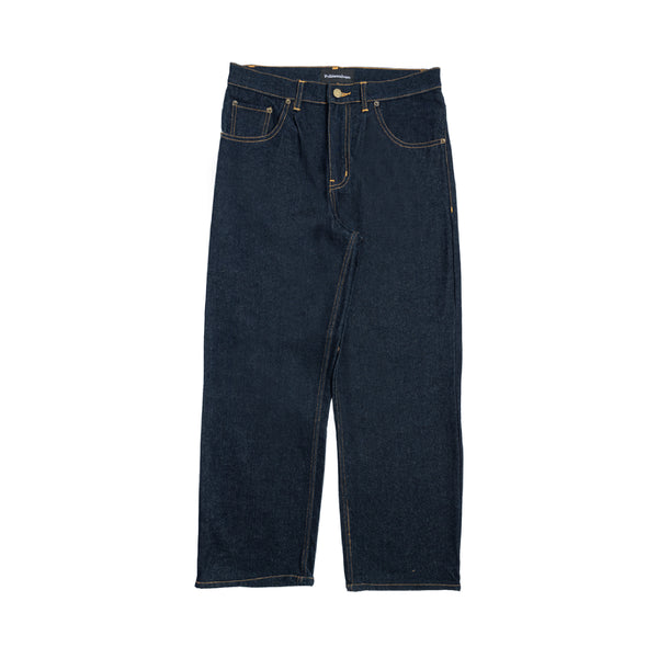 P Square Wide Loose Cut Jeans - Deep Ocean