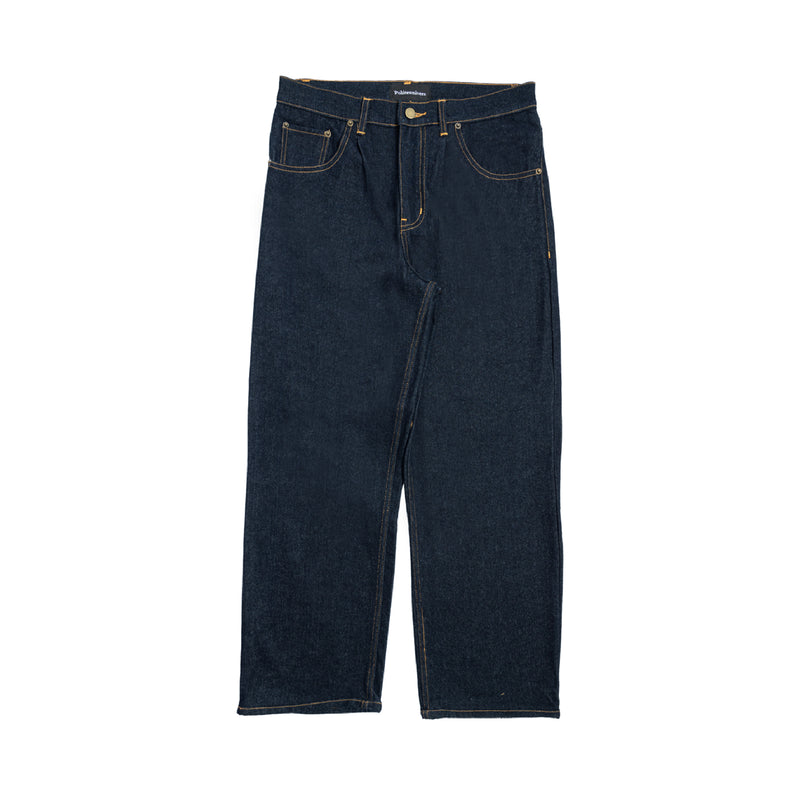 P Square Wide Loose Cut Jeans - Deep Ocean