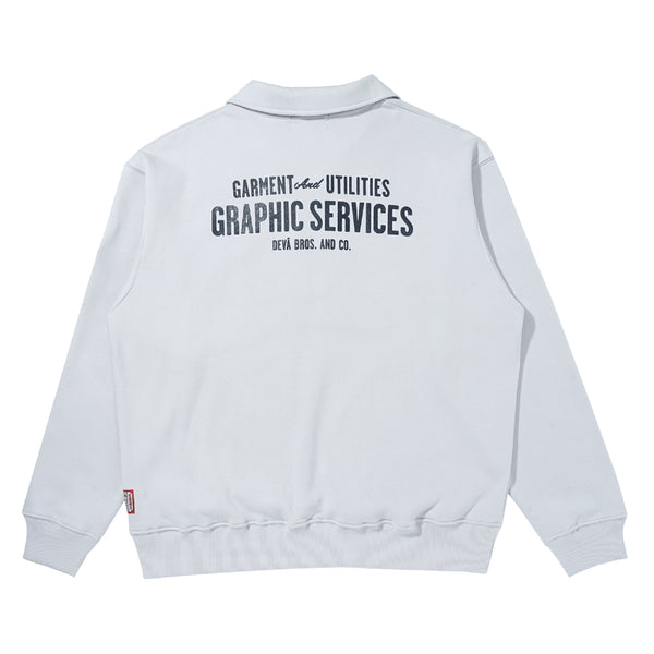 Service Mock Neck Sweater - Heather Grey