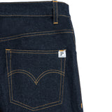 P Square Wide Loose Cut Jeans - Deep Ocean