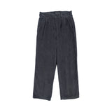 Double Pleated Corduroy Pants - Washed Black