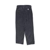 Double Pleated Corduroy Pants - Washed Black