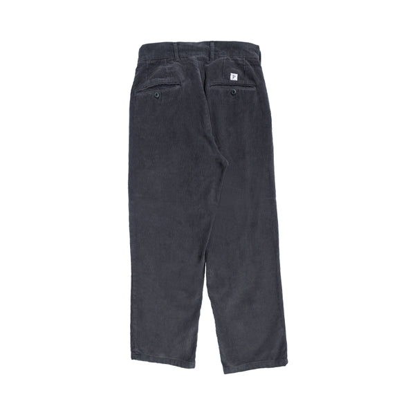 Double Pleated Corduroy Pants - Washed Black