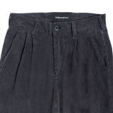 Double Pleated Corduroy Pants - Washed Black
