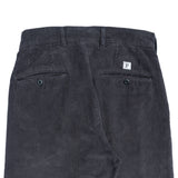 Double Pleated Corduroy Pants - Washed Black