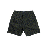 Double Pleated Short - Dark Leopard