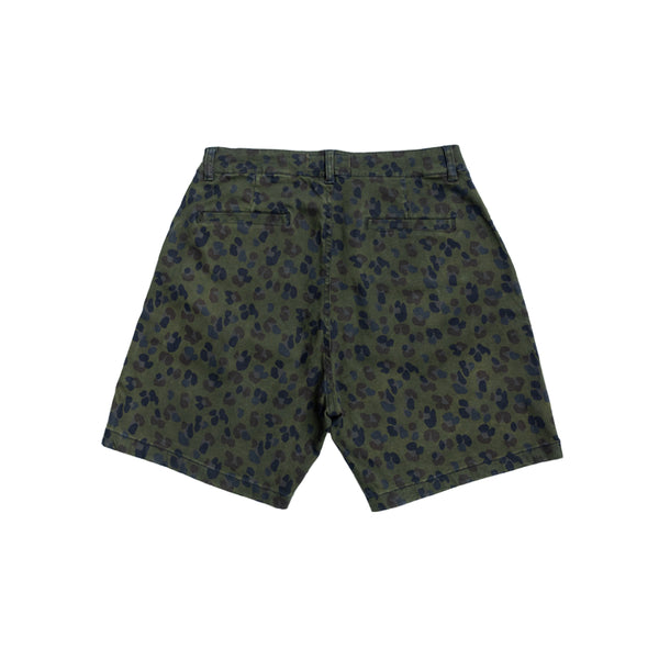 Double Pleated Short - Dark Leopard