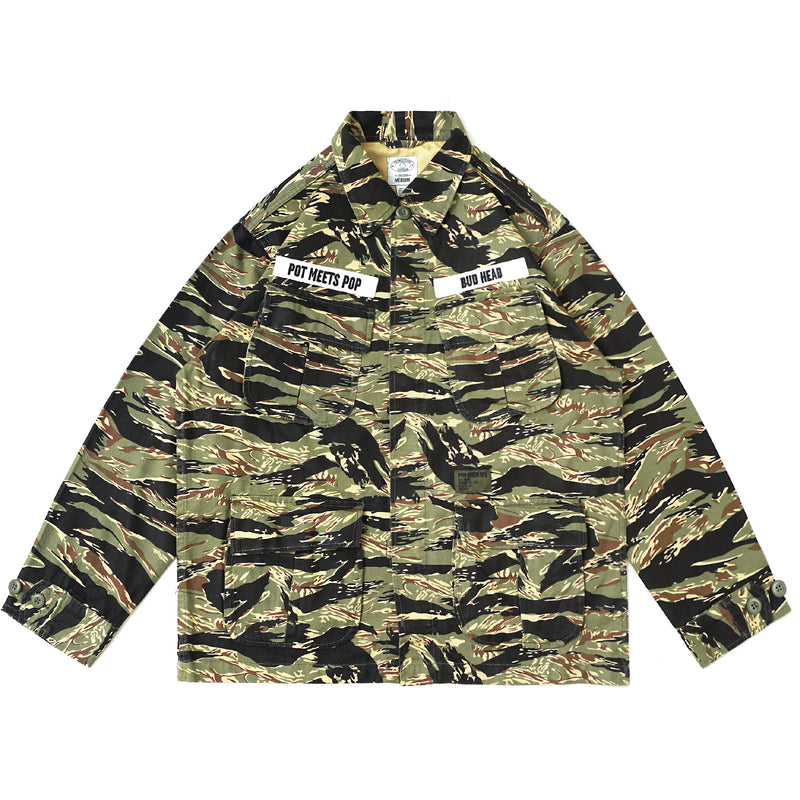 Oz Army Slanted Pocket Jacket Stripe - Golden Tiger