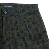 Double Pleated Short - Dark Leopard