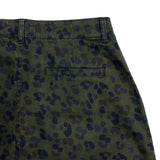 Double Pleated Short - Dark Leopard