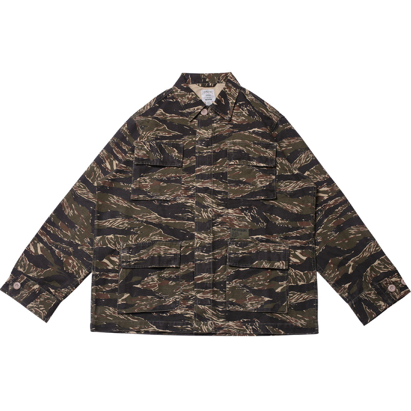 Pure Herbs Vietnam Fatigue Overshirt - Tiger Stripe Green