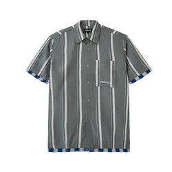 Striped Viscose Shirt - Olive