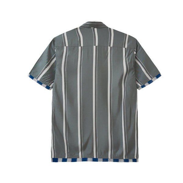 Striped Viscose Shirt - Olive