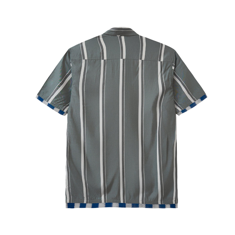 Striped Viscose Shirt - Olive