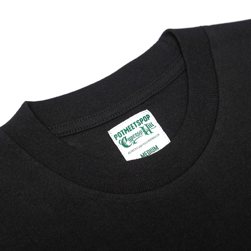 Pot Meets Pop x Cypress Hill - Skull & Compass T-shirt Black