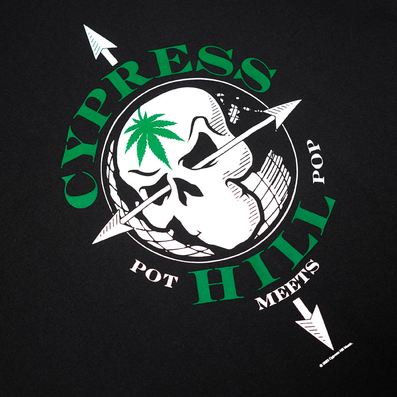 Pot Meets Pop x Cypress Hill - Skull & Compass T-shirt Black