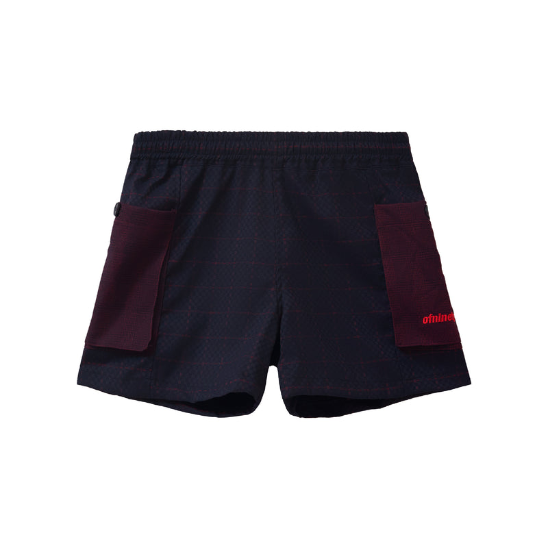 Semi Wool Side Pockets Short - Navy