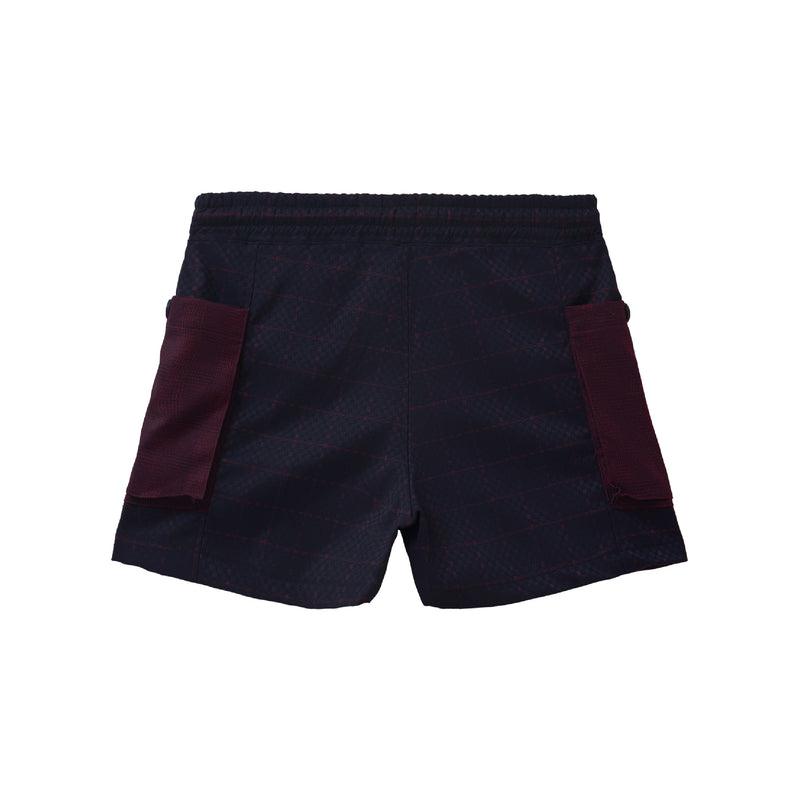 Semi Wool Side Pockets Short - Navy