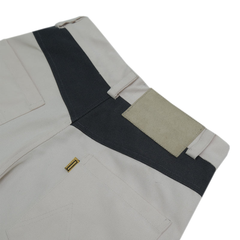 Grille Canvas Pants - Eggshell