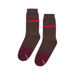 Brown Red Socks