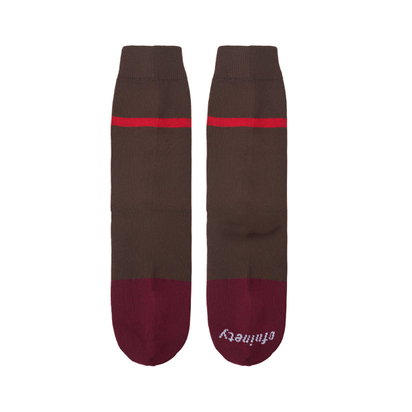 Brown Red Socks