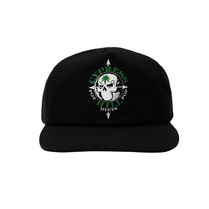 Pot Meets Pop x Cypress Hill - Skull & Compass Ball Cap Black