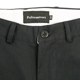 Basic Loose Herringbone Pants - Black