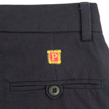 19" Zig Zag P Double Pleated Shorts - Navy