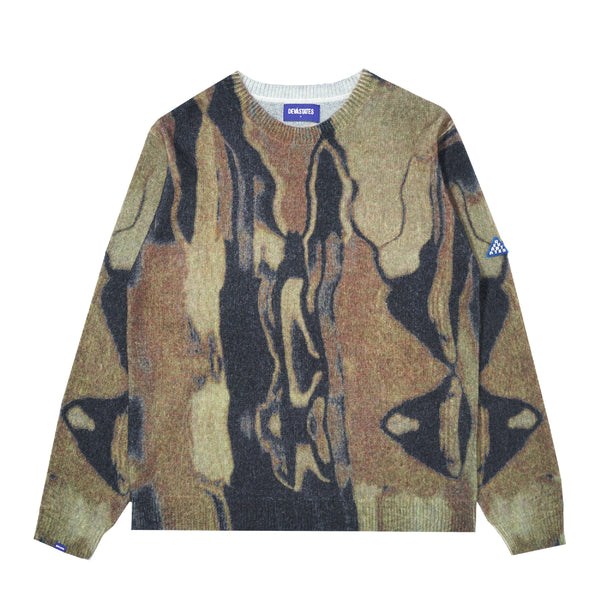Marble Mohair Crewneck - Brown/Multi