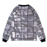 Precious Waffle Patchwork Top - Black