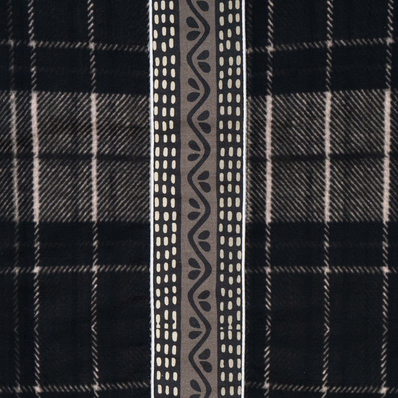 Ikat Ls Linen Shirt - Black