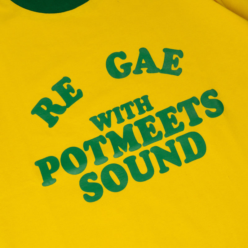 Pot Meets Sound Ringer T-shirt - Yellow FW`23