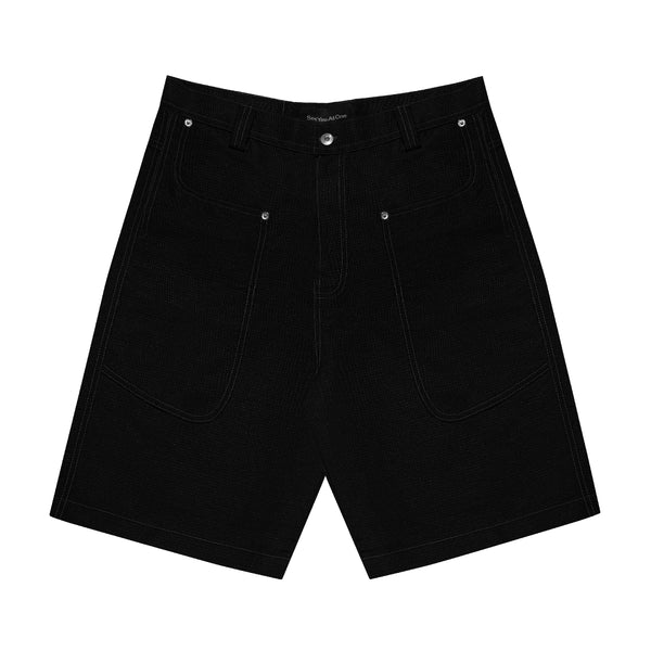 Double Lap Shorts - Black