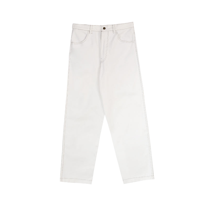 Peak Denim Pants - White