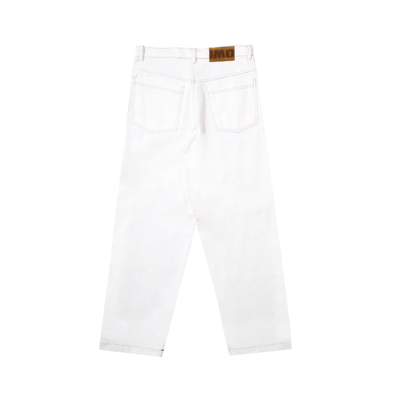 Peak Denim Pants - White