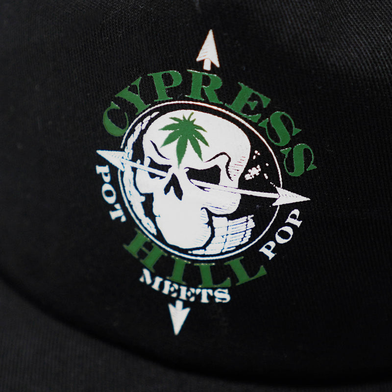 Pot Meets Pop x Cypress Hill - Skull & Compass Ball Cap Black