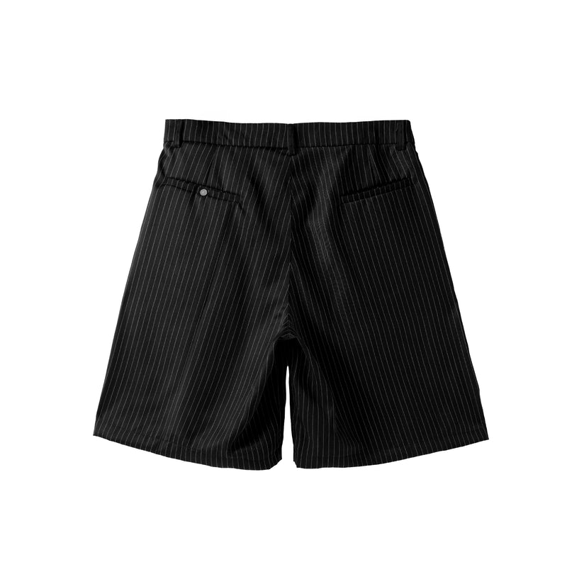 Stripe Short Pants - Black