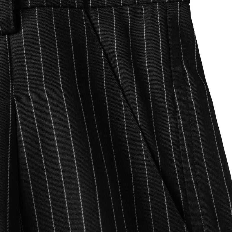 Stripe Short Pants - Black