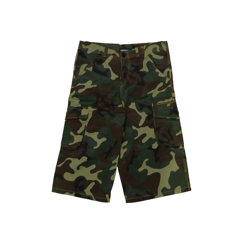 Commander Green Camo Cargo Jorts - Green Camouflage