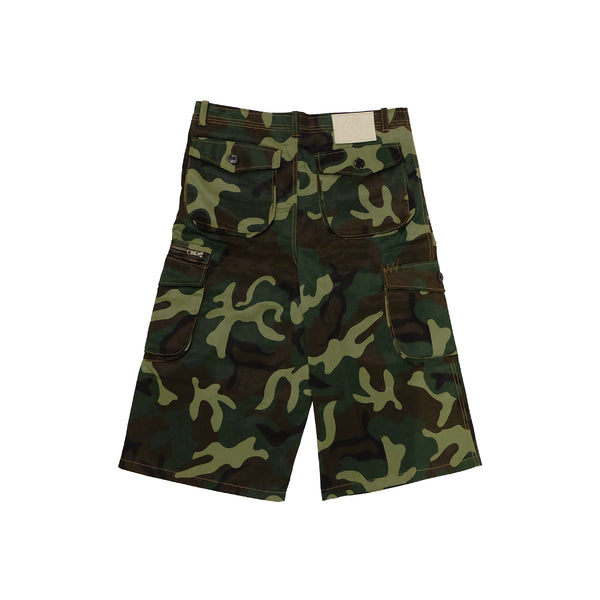 Commander Green Camo Cargo Jorts - Green Camouflage