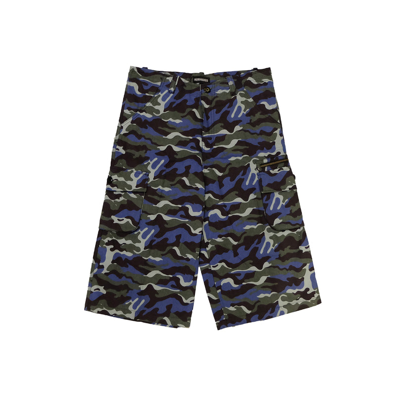 Commander Blue Camo Cargo Jorts - Blue Camouflage