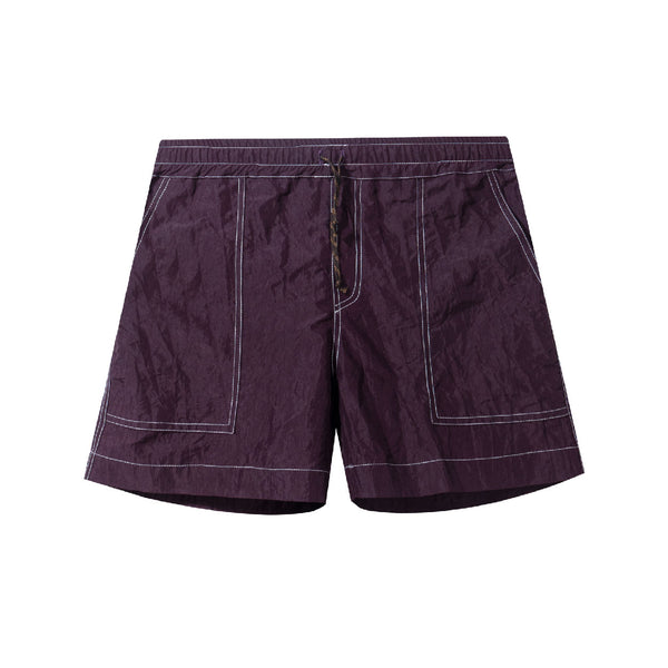 Nylon Shorts - Burgundy