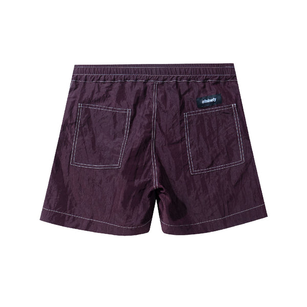 Nylon Shorts - Burgundy