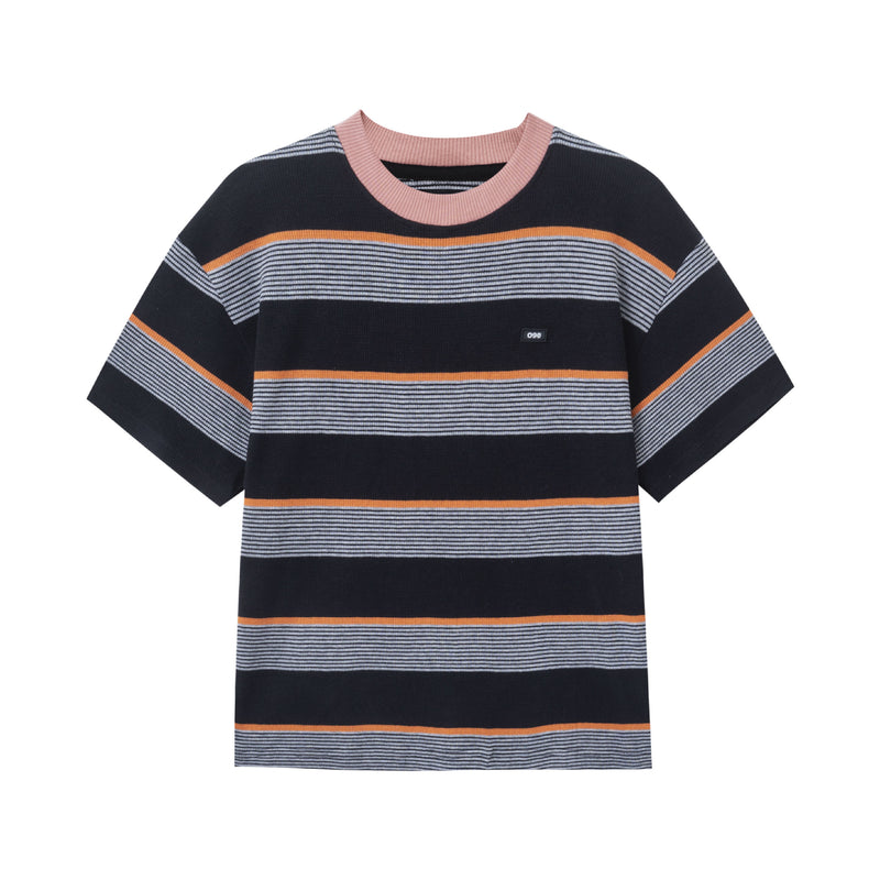 Waffle Striped Oversized - Black