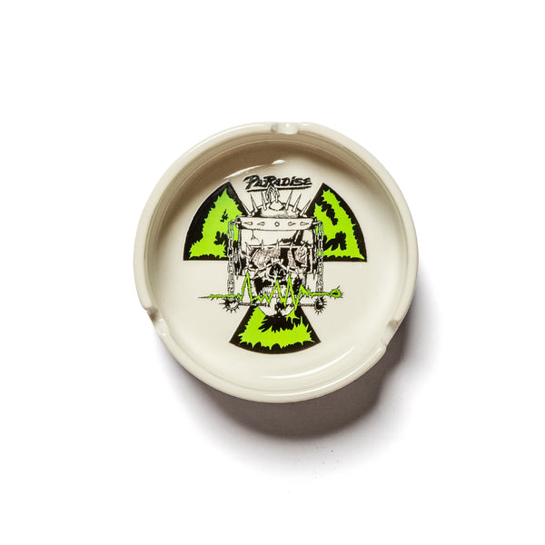 Electric Skull Ashtray - White, Black And Green